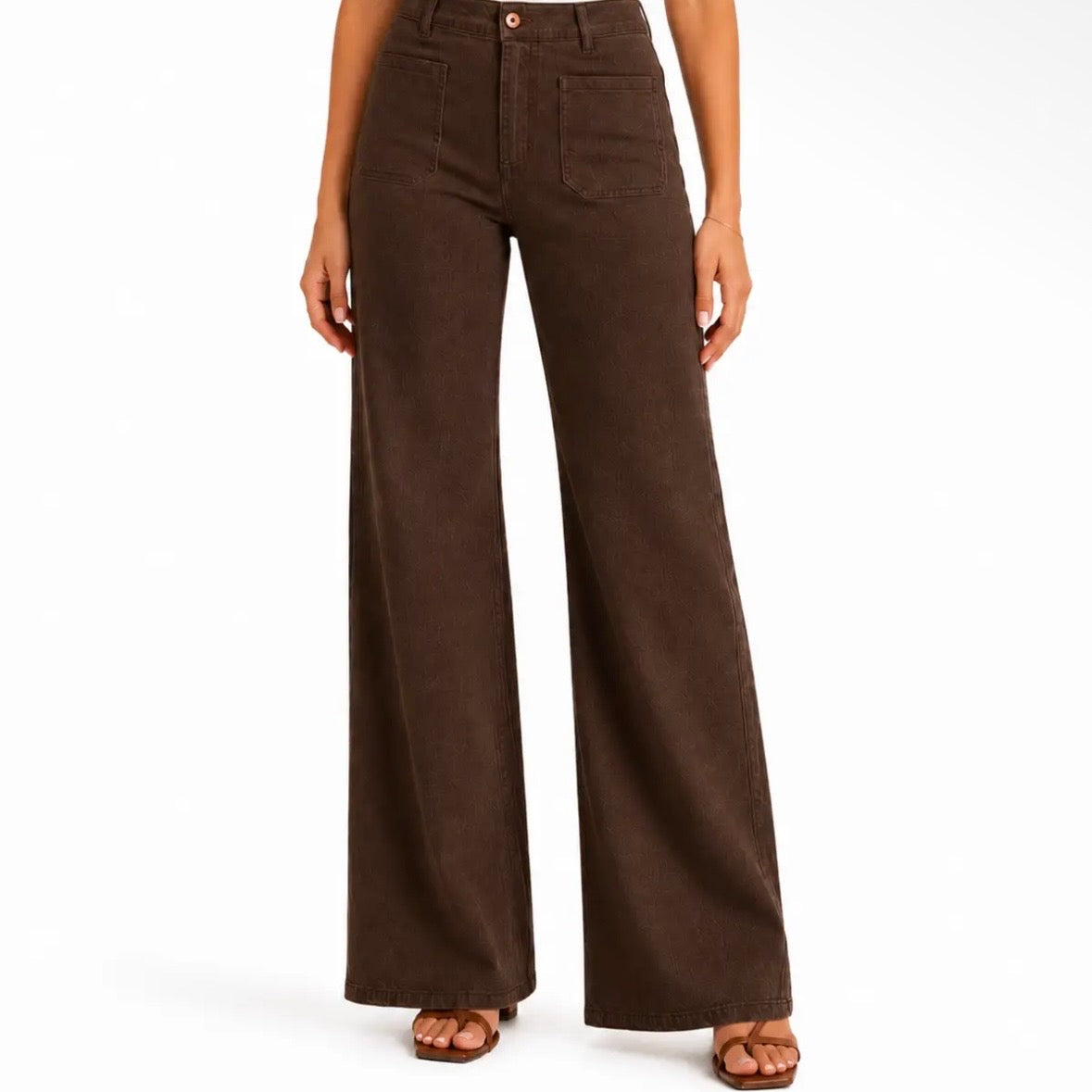 Luxe Wide Leg Jean w/ Patch Pockets