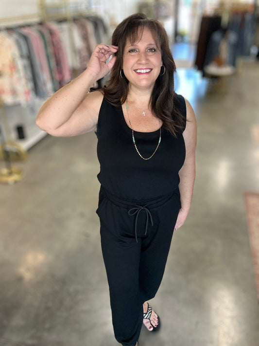 Black Knit Jumpsuit