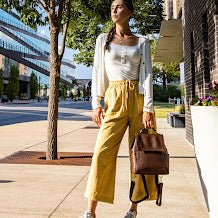 Mustard Wide-Leg Pants