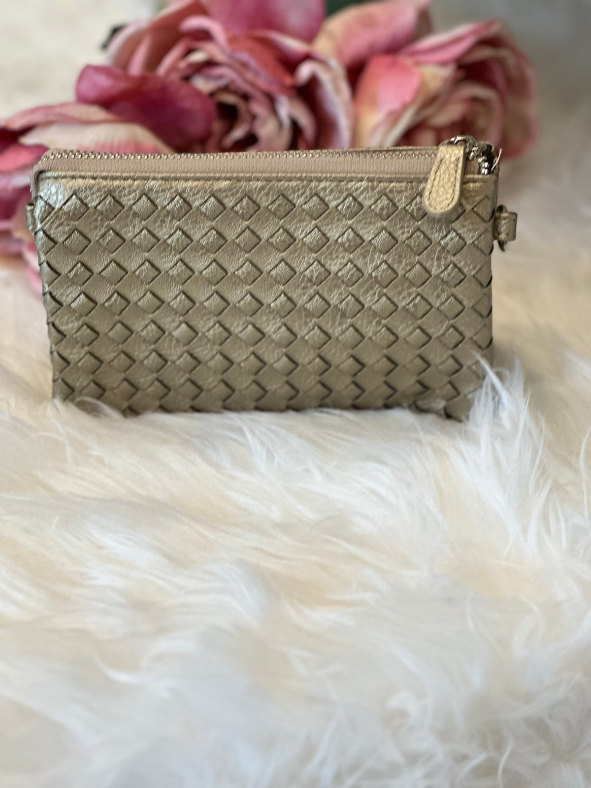 Woven Wristlet w/ Shoulder Strap