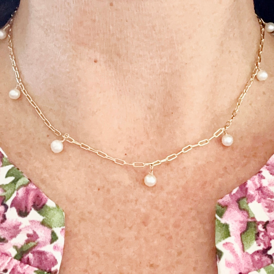 Gina Mini Pearl Choker Necklace