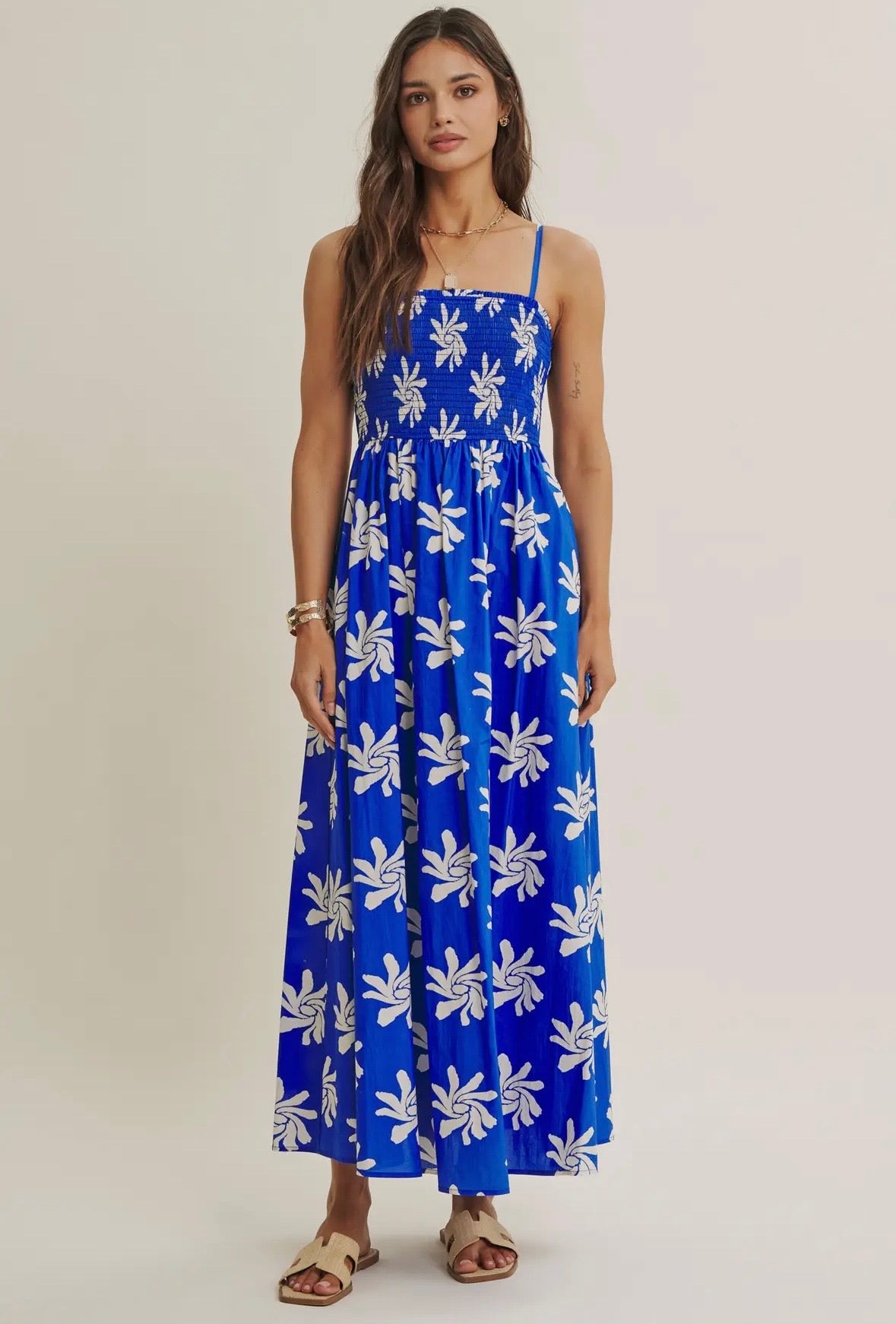 Cobalt Blue Summer Maxi Sundress