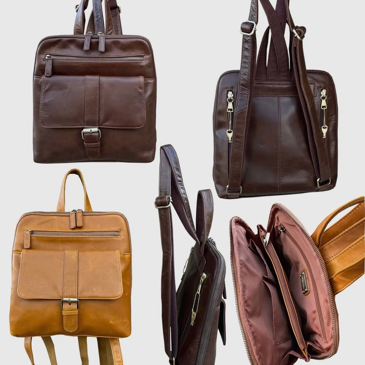 Verona Wax Oil Cowhide Leather Backpack