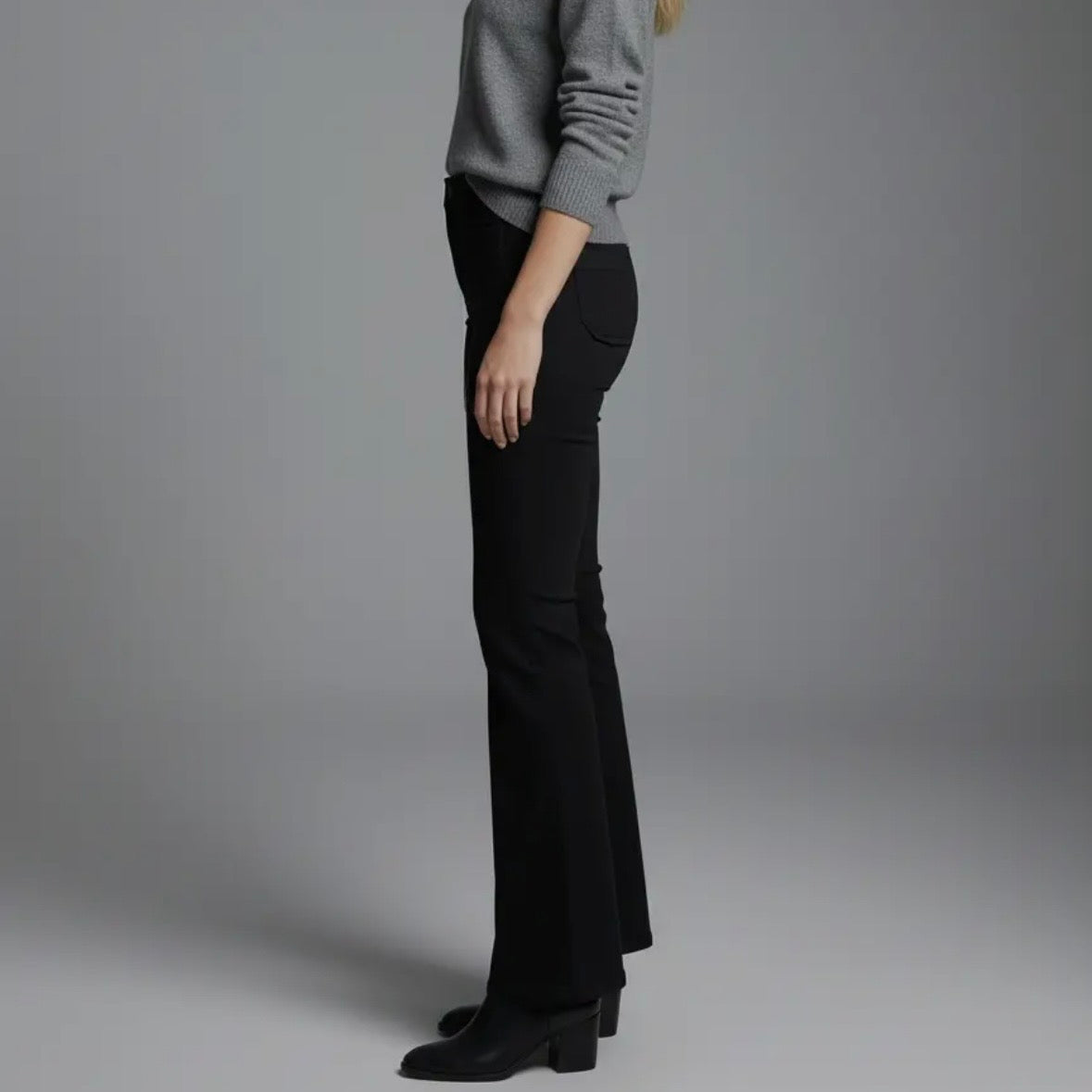 Black Tummy Control High Rise Bootcut Jeans