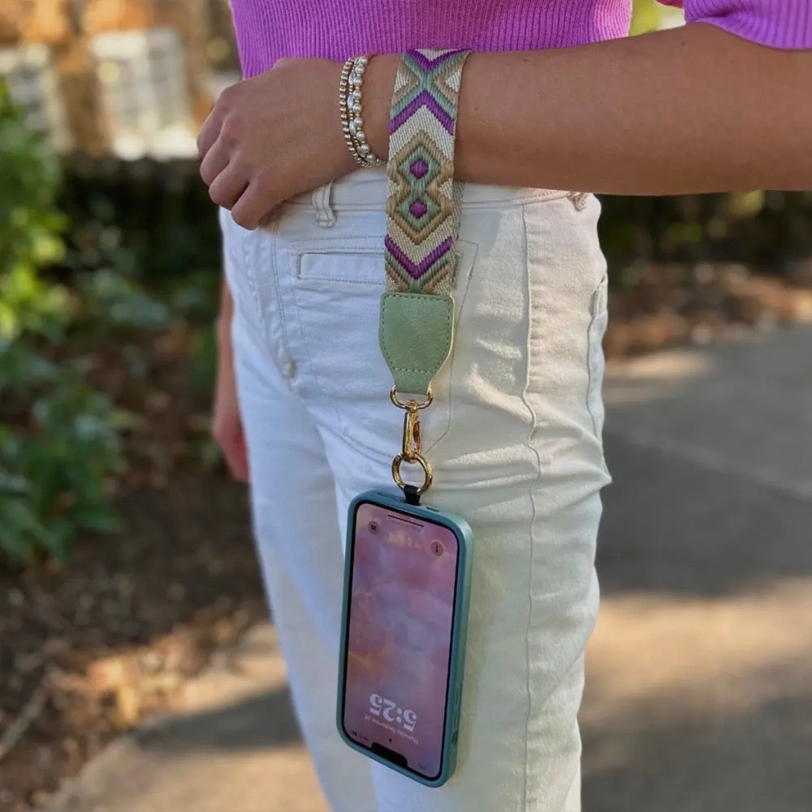 Clip & Go Crossbody Strap w/ Zippered Pouch - Multi Colors