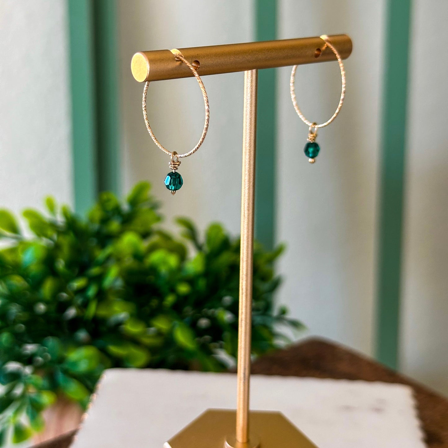 Dainty gold filled hoop earrings 