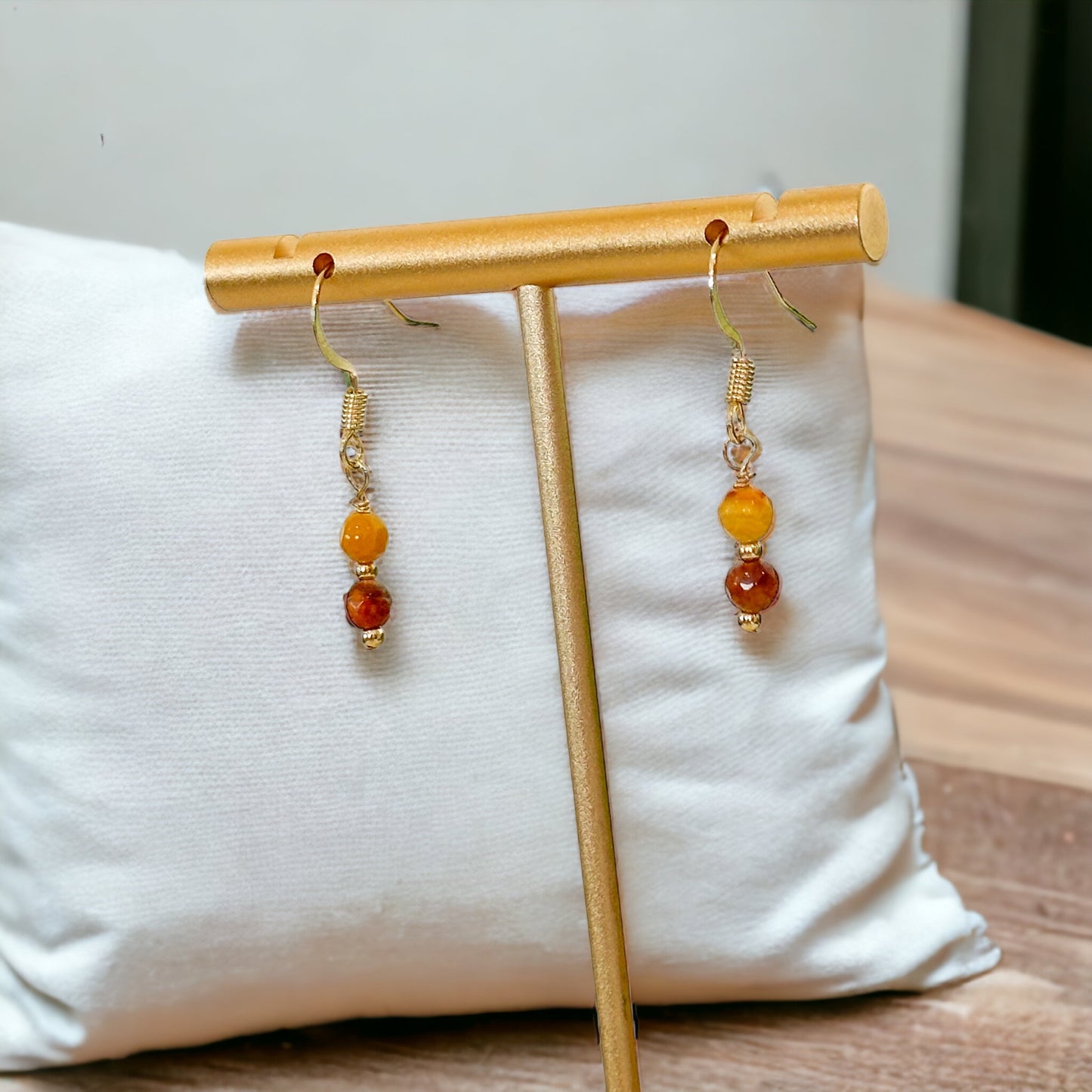 Lelia Dainty Agate Stone Dangle Earrings