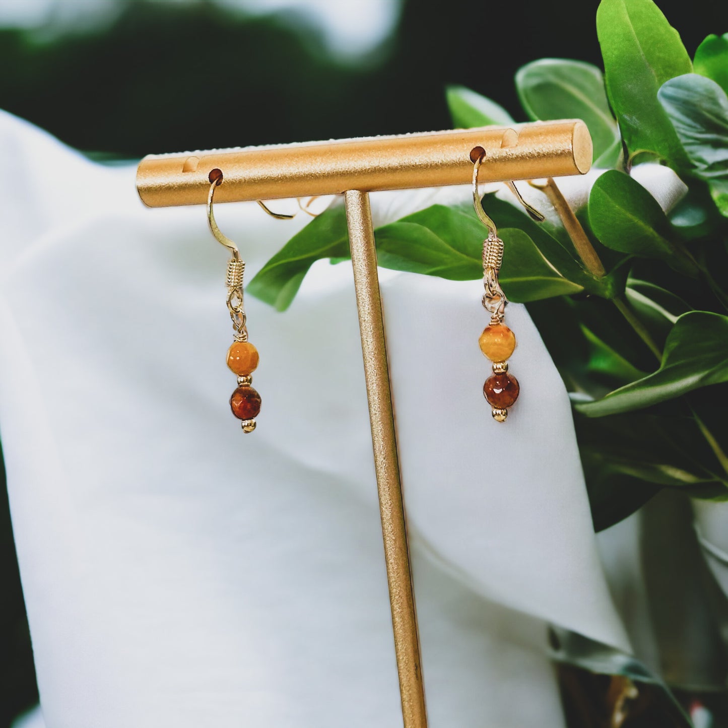 Lelia Dainty Agate Stone Dangle Earrings