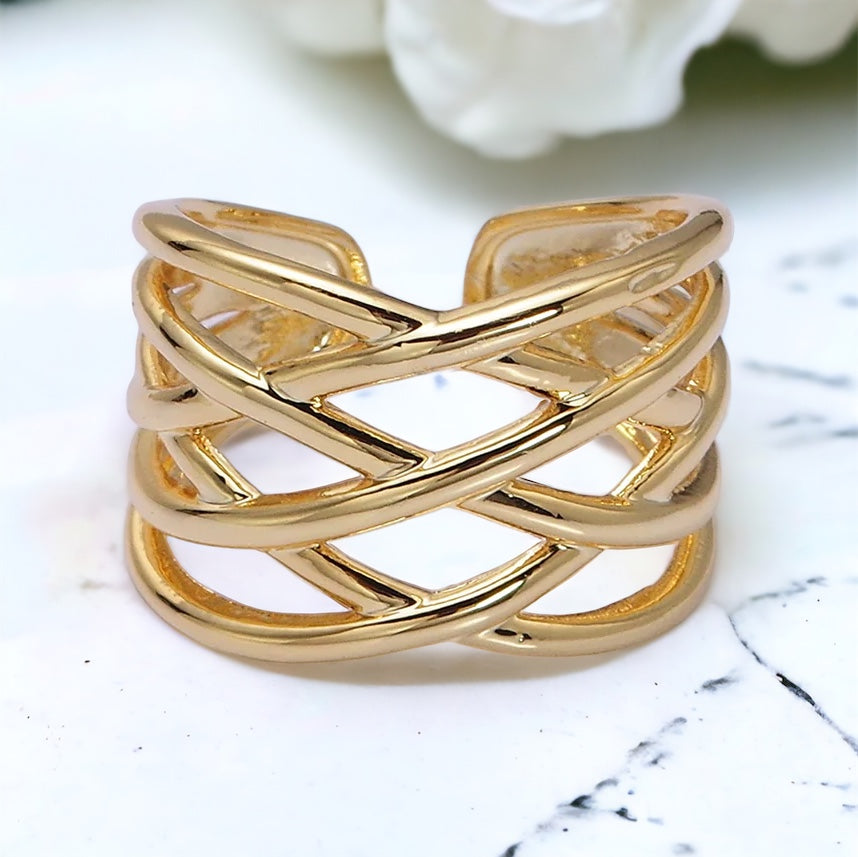 Nannetta Multiple Band Gold Ring