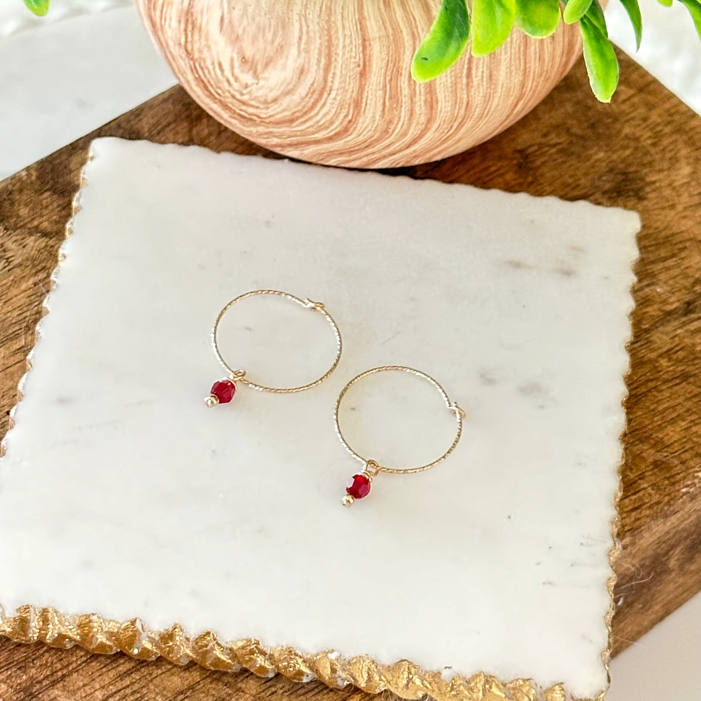 Gold filled hoop earrings