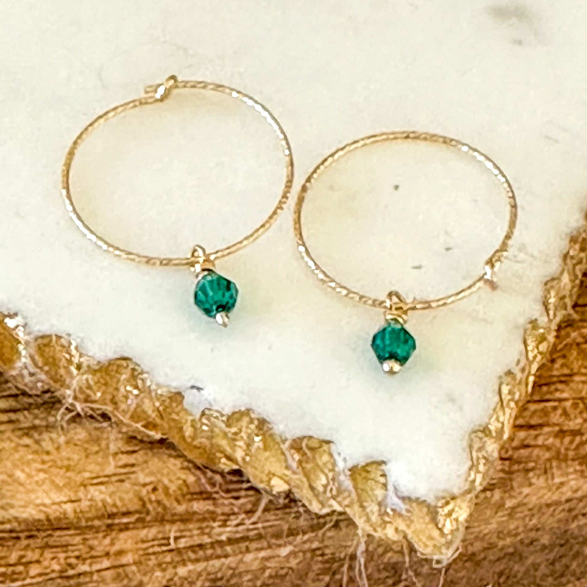 Dainty gold filled hoop earrings