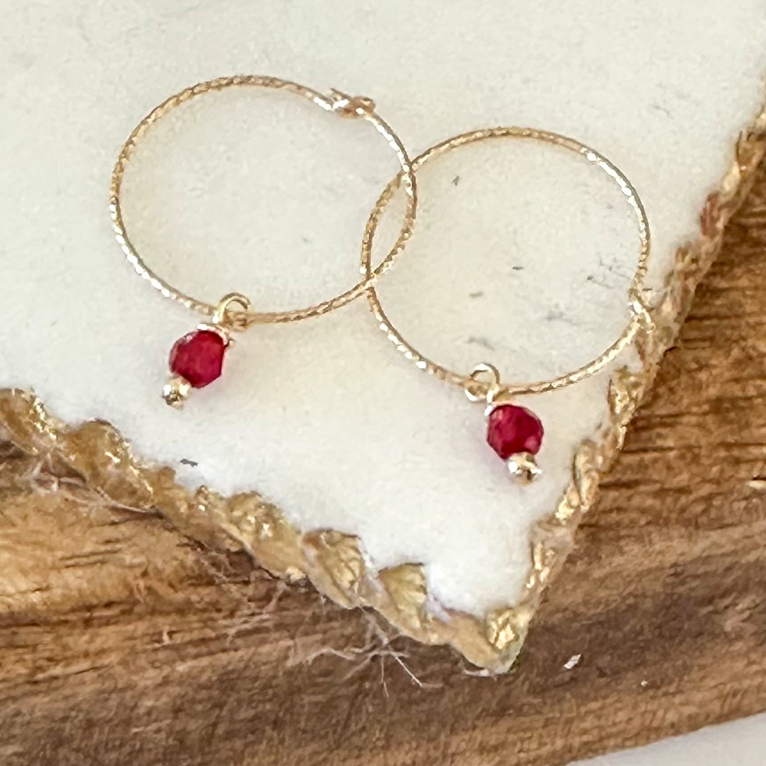 Gold filled hoop earrings