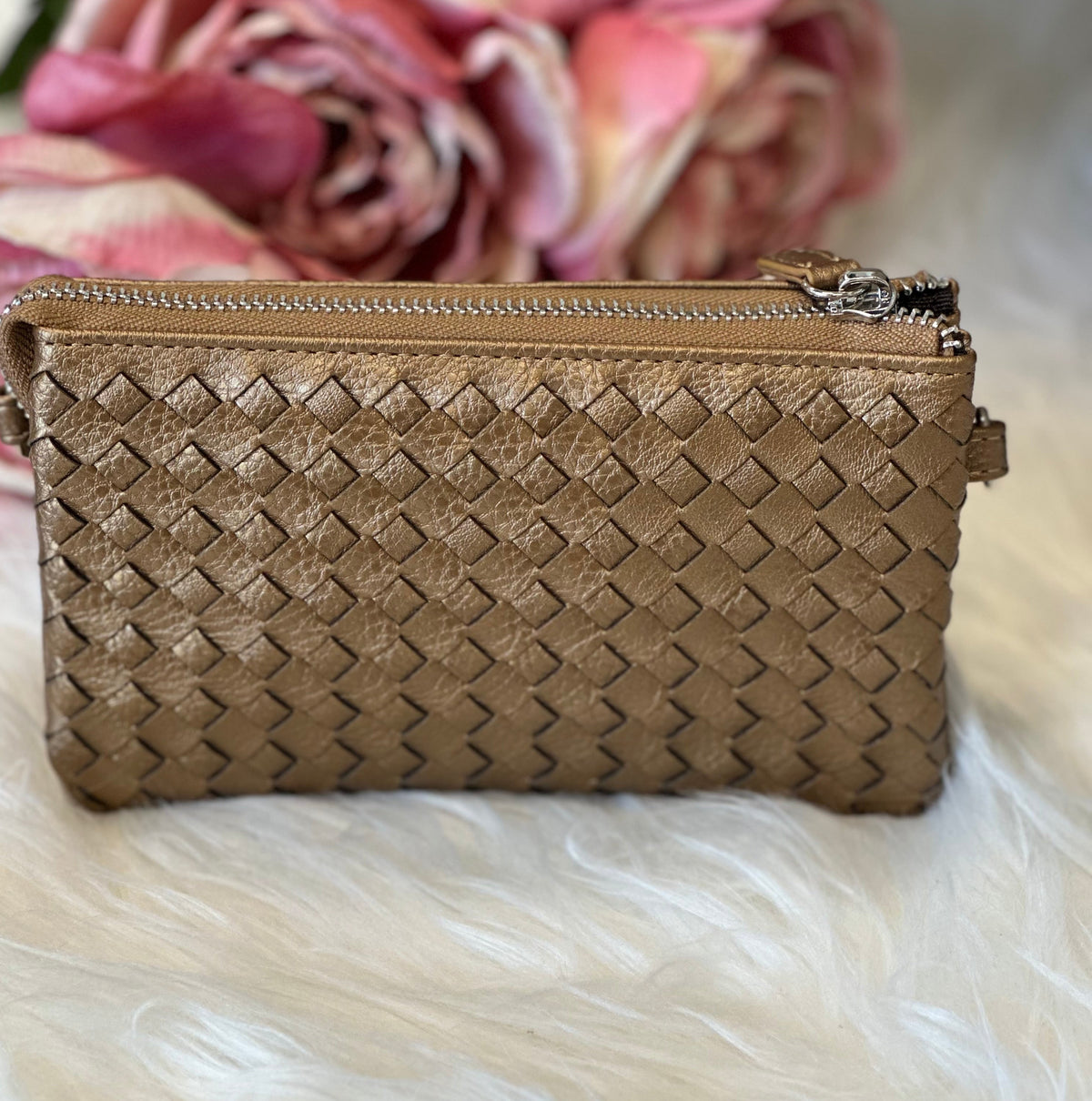 Woven Wristlet w/ Shoulder Strap