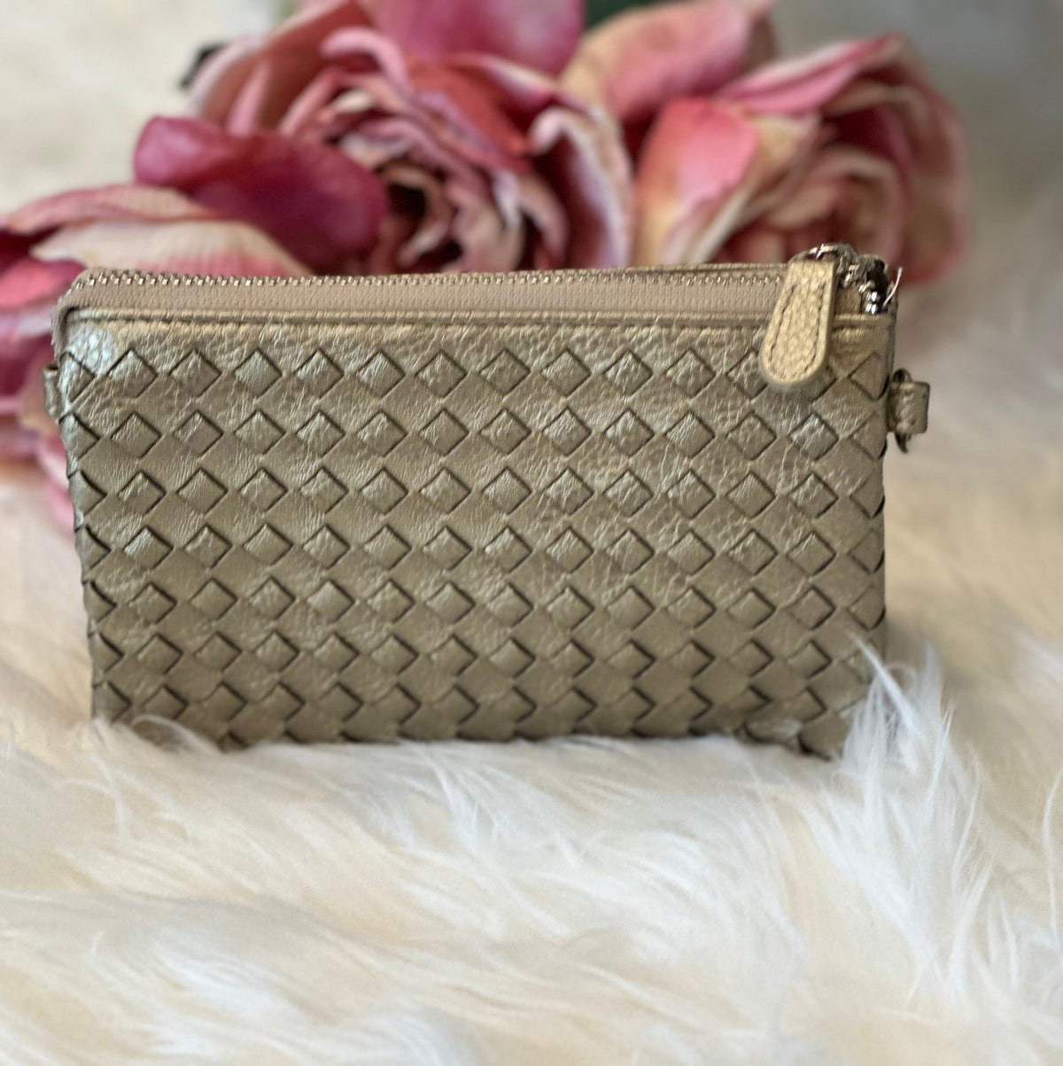Woven Wristlet w/ Shoulder Strap