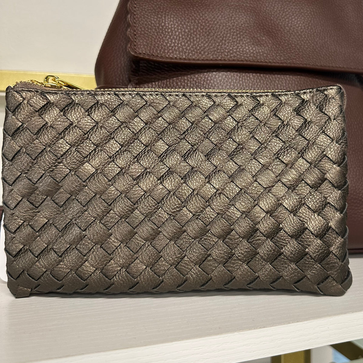 Woven Wristlet w/ Shoulder Strap