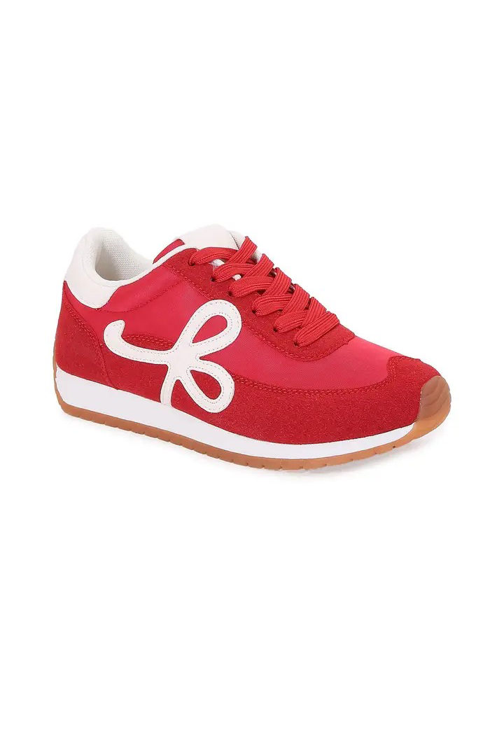 BS-SIMONE - Retro Runner Statement-Logo Lace-Up Sneaker: Black / 12B: 6(2)-7(2)-8(3)-9(2)-10(2)-11(1)